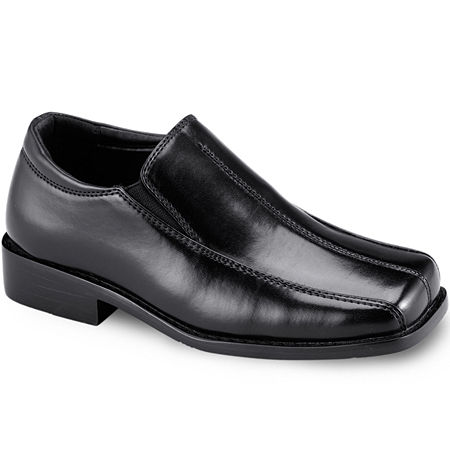 Stacy Adams Boys Nate Closed Toe Slip-On Shoe, 1 Medium, Black