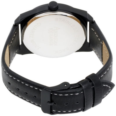 Womens Black Leather Bracelet Watch Mst5183bk100-362