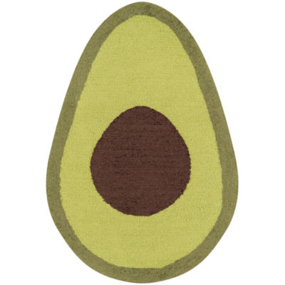 Novogratz Cucina Avocado Hooked Indoor Oval Accent Rug