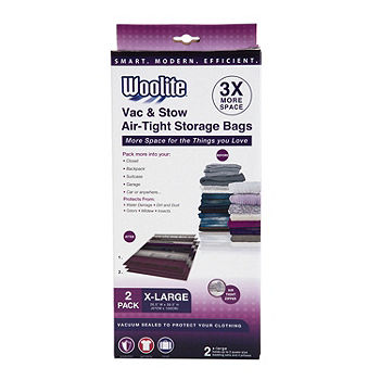 2 Piece XL Vacuum Storage Bags 26.5 X 39*.5 W85562, Color: Clear