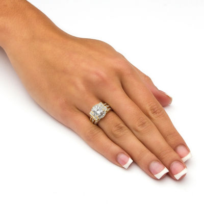 Womens 2 1/3 CT. T.W. Cubic Zirconia 18K Gold Over Brass Bridal Set