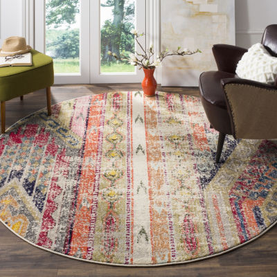 Safavieh Monaco Collection Cedric Abstract Round Area Rug