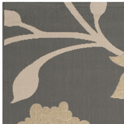 Safavieh Courtyard Collection Bertha Floral Indoor/Outdoor Area Rug