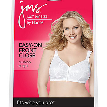 Just My Size Women's Front Close Soft Cup Plus Size Bra (1107)
