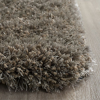 Safavieh Supreme Shag 4 x 6 Silver Indoor Solid Area Rug in the Rugs  department at