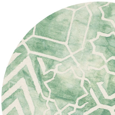 Safavieh Dip Dye Collection Venice Chevron Round Area Rug