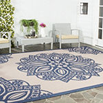 Safavieh Courtyard Collection Kimberly Oriental Indoor/Outdoor Square Area Rug