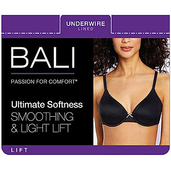 Bali Passion for Comfort Underwire Bra with Full-Coverage, Light Lift Back  Smoothing Shapewear Bra for Everyday Wear, Latte Lift Lace, 40D