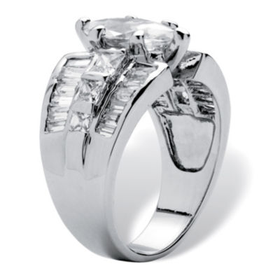 DiamonArt® Womens White Cubic Zirconia Engagement Ring