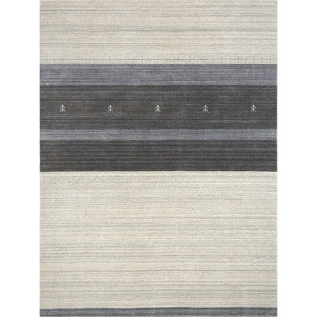 Amer Rugs Blend AD Hand-Woven Wool And Viscose Rug, One Size, White