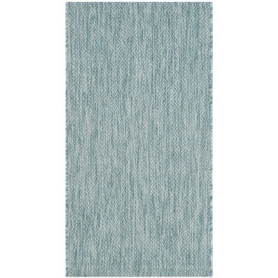 Safavieh Courtyard Collection Monroe Stripe Indoor/Outdoor Area Rug