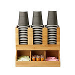 Mind Reader 6 Compartment Upright Coffee Condiment and Cup Organizer