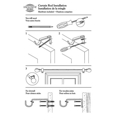 Exclusive Home Curtains Acorn 1 Adjustable Curtain Rod