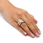 DiamonArt® Womens 4 1/2 CT. T.W. White Cubic Zirconia 18K Gold Over Silver Bridal Set