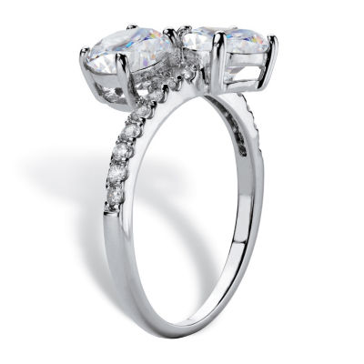 DiamonArt® Womens 2 3/4 CT. T.W. White Cubic Zirconia Sterling Silver Cocktail Ring