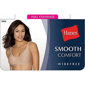 Hanes Women's Smooth Comfort Wireless Bra, Seamless Full-Coverage