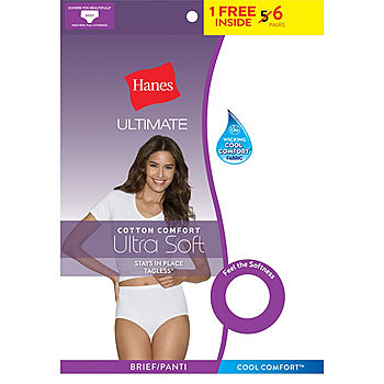 Hanes Womens Cool Comfort No Ride Up Cotton Brief 6-Pack - Apparel Direct  Distributor