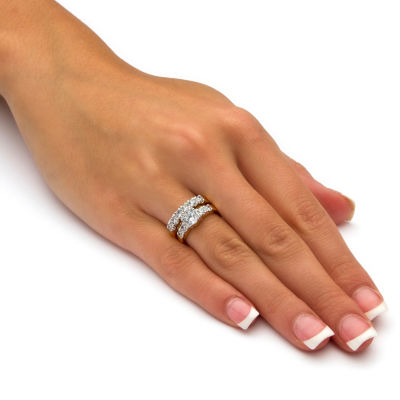 Womens 2 1/5 CT. T.W. Cubic Zirconia 18K Gold Over Brass Bridal Set