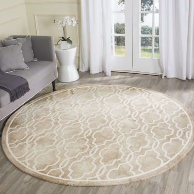 Safavieh Dip Dye Collection Jalen Geometric Round Area Rug