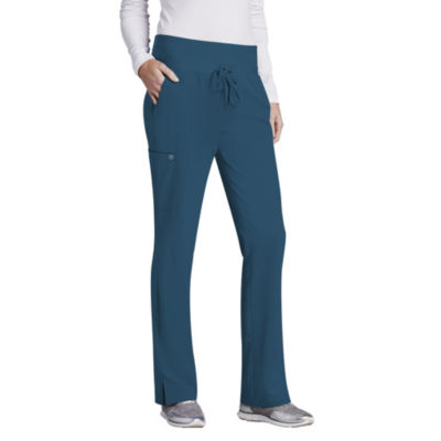 Barco One 5206 Stride 5-Pocket Mid-Rise Straight Leg Womens Tag Free Stretch Fabric Moisture Wicking Scrub Pants