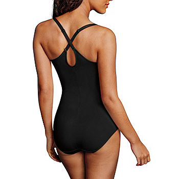 Maidenform Womens Black Cover Your Bases Low-Back Bodysuit Shape-wear NWOT  Small