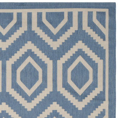 Safavieh Courtyard Collection Carmella Geometric Indoor/Outdoor Runner Rug