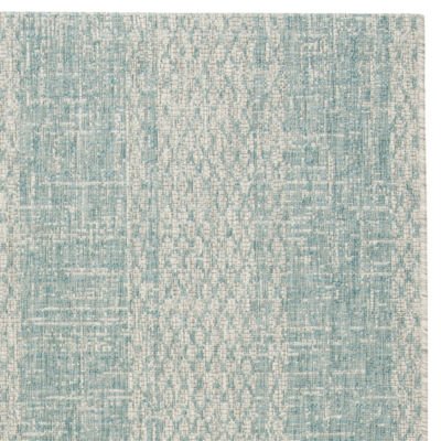 Safavieh Courtyard Collection Elena Geometric Indoor/Outdoor Square Area Rug