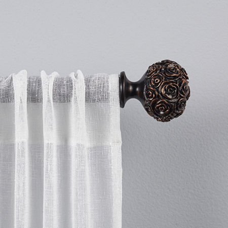 Exclusive Home Curtains Peony 1 In Adjustable Curtain Rod In Brown