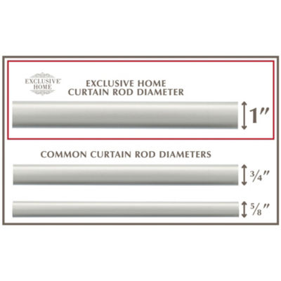 Exclusive Home Curtains Peony 1 IN Adjustable Curtain Rod