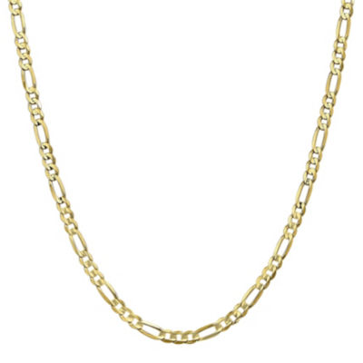 10K Gold Inch Solid Figaro Chain Necklace