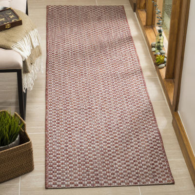 Safavieh Courtyard Collection Blanca Geometric Indoor/Outdoor Runner Rug