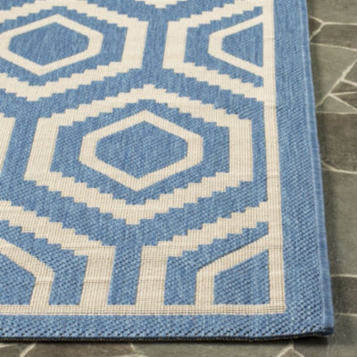 Safavieh Courtyard Collection Carmella Geometric Indoor/Outdoor Runner Rug