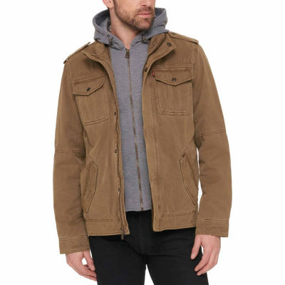 Levi's® Hooded Cotton Trucker With Sherpa Lining