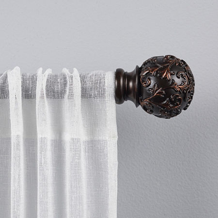 Exclusive Home Curtains Vine 1 In Adjustable Curtain Rod In Brown