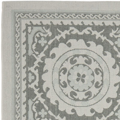 Safavieh Courtyard Collection Roza Geometric Indoor/Outdoor Runner Rug