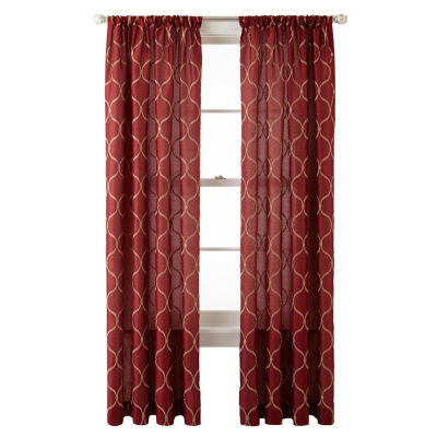 JCPenney Home Light-Filtering Rod Pocket Single Curtain Panel