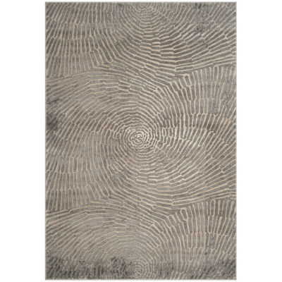 Safavieh Meadow Collection Elyse Geometric Round Area Rug, Color: Taupe ...