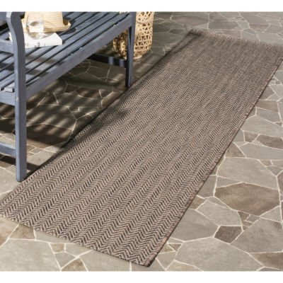 Safavieh Courtyard Collection Katelyn Geometric Indoor/Outdoor Runner Rug
