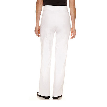 Alfred Dunner Classics Womens Allure Stretch Pant, 16 Petite Short, White