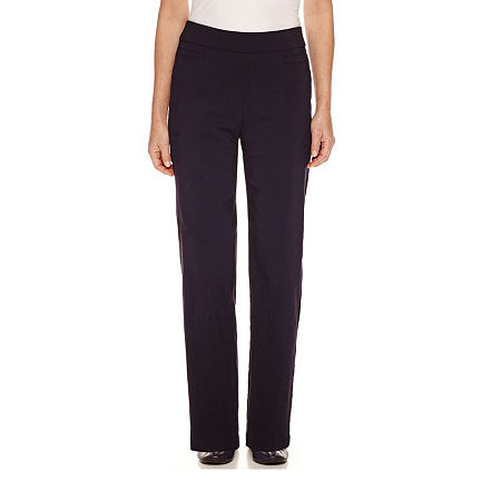 Alfred Dunner Classics Womens Allure Stretch Pant, 10 Short, Blue