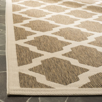 Safavieh Courtyard Collection Bailey Geometric Indoor/Outdoor Area Rug