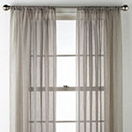 Home Expressions Crushed Voile Sheer Rod Pocket Curtain Panel