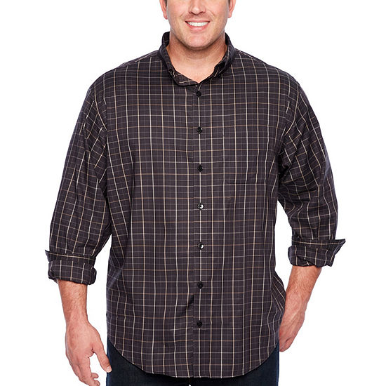 Van Heusen Big and Tall Flex Non-Iron Woven Mens Regular Fit Long Sleeve Button-Down Shirt