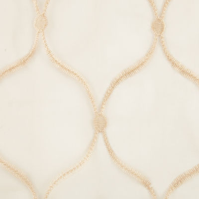 Liz Claiborne Sheer Rod Pocket Single Curtain Panel