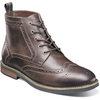 Nunn Bush Mens Odel Lace Up Flat Heel Boots