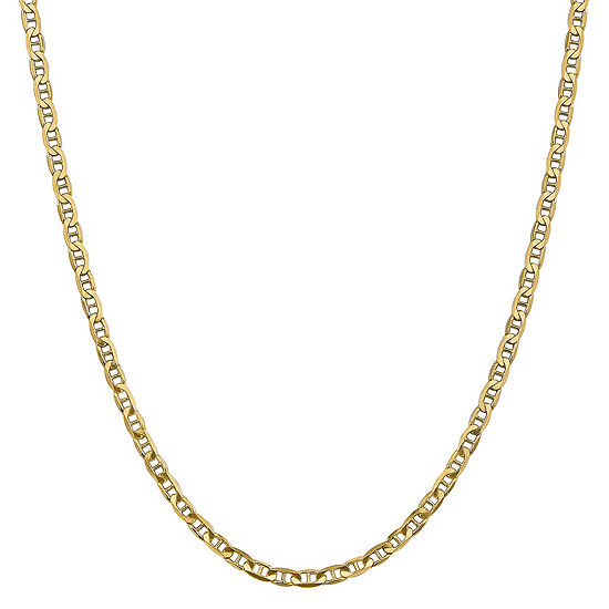 14K Gold 16 Inch Solid Anchor Chain Necklace