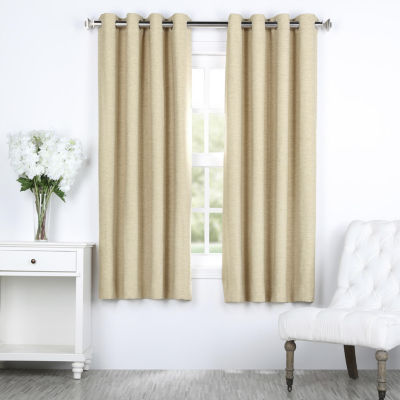 Exclusive Fabrics & Furnishing Bellino Textured Light-Filtering Grommet Top Single Curtain Panel