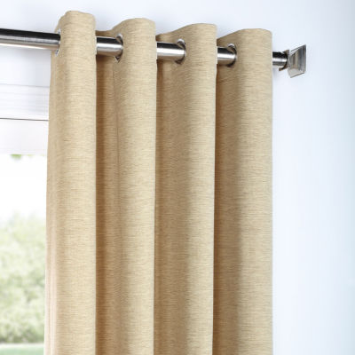 Exclusive Fabrics & Furnishing Bellino Textured Grommet Top Light-Filtering Single Curtain Panel