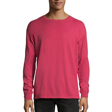 Hanes Men's ComfortWash Garment-Dyed Long Sleeve Tee, X-large, Red