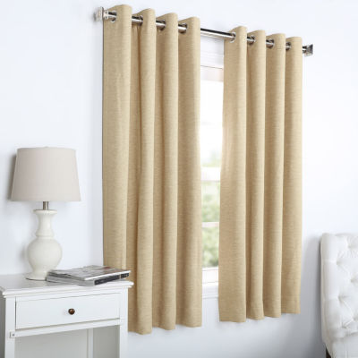 Exclusive Fabrics & Furnishing Bellino Textured Grommet Top Light-Filtering Single Curtain Panel
